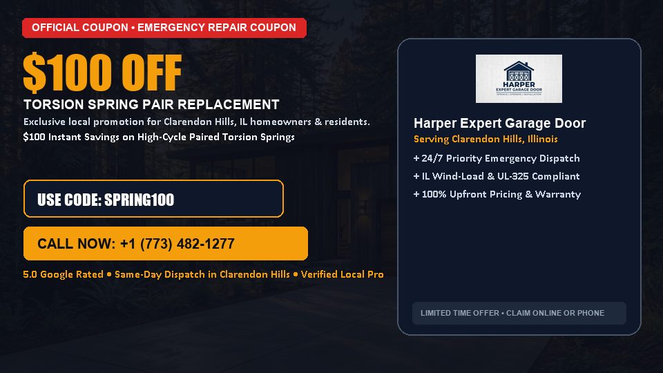 Harper Expert Garage Door $100 OFF Dual Torsion Spring Replacement